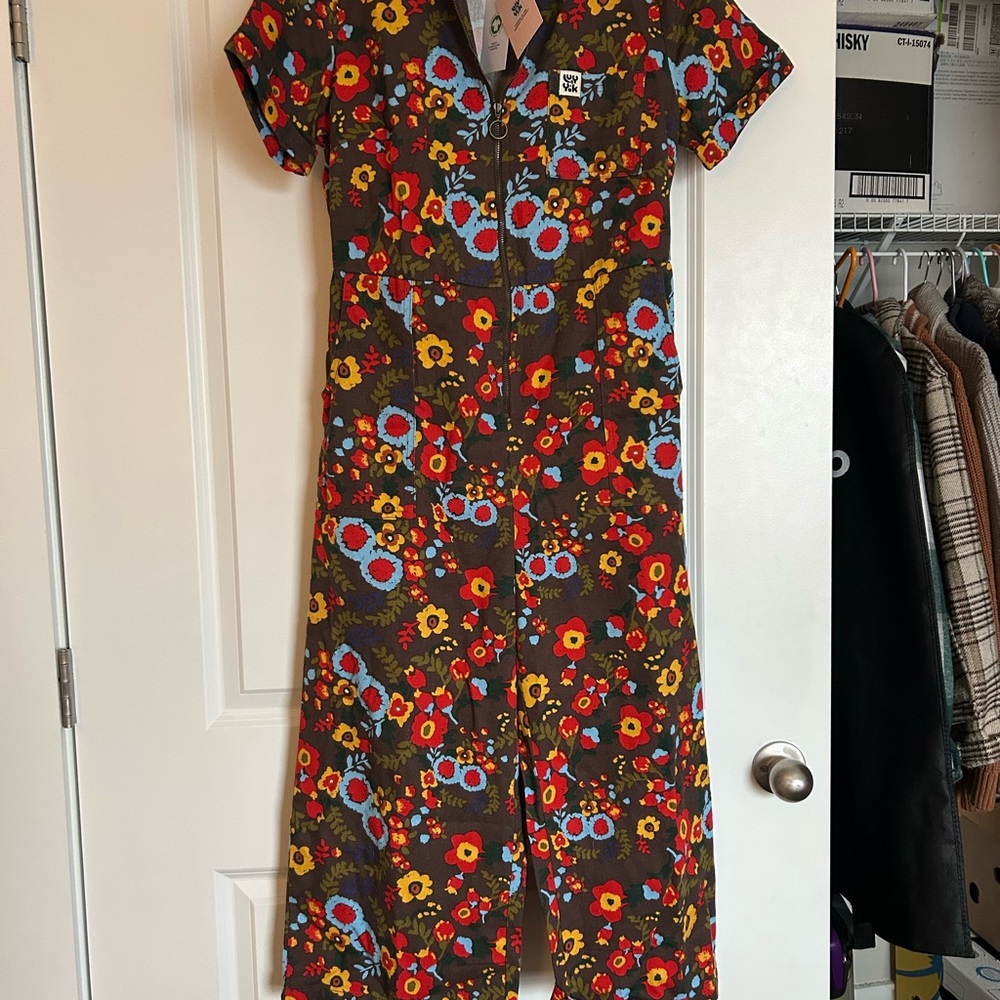 Lucy & Yak Colorful Floral Jumpsuit